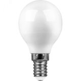 Лампа светодиодная LED 13вт Е14 белый матовый шар 55158 SAFFIT