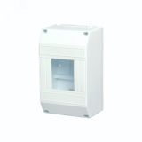 Бокс пластиковый КМПн 1 4 IP20 белый инд. штрих-код, REXANT 11-0114 REXANT
