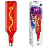 Лампа светодиодная SOHO LED-SF21-5W/SOHO/E27/CW RED GLS77RD Красная колба Спиральный филамент UL-00007626 Uniel