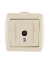 Ната Розетка ТВ оконечная крем 710-0300-130 Lezard