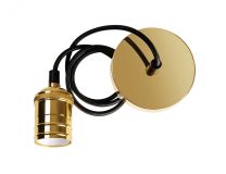 Патрон подвесной декоративный PLC со шнуром RETRO E27 230V/1M GOLDEN золотой 5039018 JazzWay