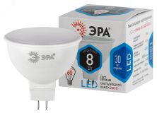 Лампа светодиодная LED MR16-8W-840-GU5.3 (диод, софит, 8Вт, нейтр, GU5.3) , (10/100/4000) Б0020547 ЭРА