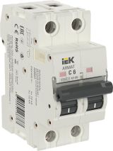 ARMAT Выключатель автоматический двухполюсный C 6А M10N AR-M10N-2-C006 IEK