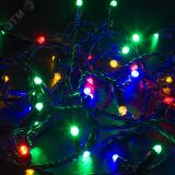 Гирлянда светодиодная Нить 10м 100 LED RGB черный ПВХ IP65 свечение с динамикой 230В 245-408 Neon-Night