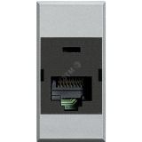 Axolute Розетка компьютерная RJ45 UTP категория 6 110 алюминий HC4262C6 BTicino