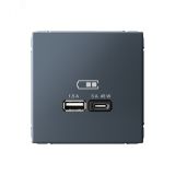 ARTGALLERY USB розетка A + тип-C 45Вт высокоскор.заряд. QC, PD, механизм, грифель GAL000729 Systeme Electric