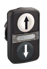 Головка кнопки двойная с маркировкой + LED ZB5AW7A1724 Schneider Electric