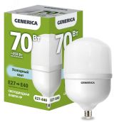 Лампа светодиодная HP 70Вт 230В 6500К E27-E40 GENERICA LL-HP-70-230-65-E27-E40-G IEK