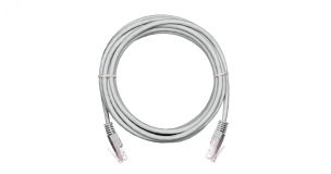 Шнур U/UTP 4 пары Кат.5e 2хRJ45/8P8C T568B медный PVC серый 0.3м 10шт. ЭКО37295 NETLAN