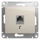 GLOSSA розетка телефонная RJ11 механизм молочный GSL000981T Systeme Electric