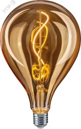Лампа светодиодная LED 4вт E27 теплый PS125 ретро FILAMENT 23014 Navigator Group