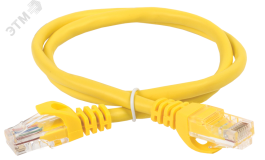 Патч-корд категории 5Е UTP 2м желтый GENERICA PC05-C5EU-2M-G Generica