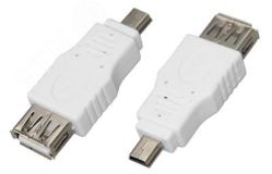 Переходник гнездо USB-A (Female)-штекер miniUSB (Male),, 18-1175 REXANT