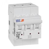 Выключатель автоматический трехполюсный 16А C 4,5кА AC OptiDin BM63-3C16-4,5-УХЛ3 326812 КЭАЗ