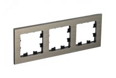 Рамка трехпостовая ATLASDESIGN NATURE, МЕТАЛЛ ЛАТУНЬ ATN312203 Systeme Electric