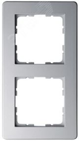 Рамка G-Flex 2-постовая, цвет Алюминий G1102S Jasmart