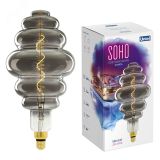 Лампа светодиодная SOHO LED-SF40-5W/SOHO/E27/CW CHROME/SMOKE GLS77CR Хромированная/дымчатая колба Спиральный филамент UL-00005920 Uniel