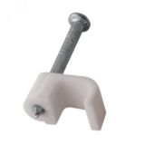 Крепеж кабеля плоский 4х2 мм, белый (50 шт/уп) 07-4204 REXANT