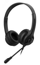 Гарнитура накладная HU-8, кабель 2м, USB, черный 1874958 A4Tech