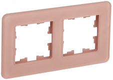 BRITE Рамка 2 поста РУ-2-2-Бр стекло дымчатый RE IEK BR-M22-G-41-K97 IEK
