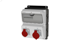 Комбинация розеток , Вход М32, клеммы, 1xCEE32A5p, 1xCEE16A5p, IP44. 00-00033740 INPIN