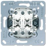 Переключатель самовозвратный 2-клавишный. (проходной) Механизм. 20A 250V 509-20U JUNG