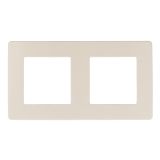 Рамка для розеток и выключателей Серия 12 12-5102-02 на 2 поста, Сатин, слоновая кость Б0052510 ЭРА