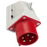 Вилка настенная 32А/400V/3P+N+E/IP44 00-00002254 PCE