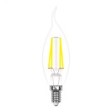Лампа светодиодная с трехступенчатым диммером 100-50-10 LED 5вт 175-250В свечана ветру 420Лм Е14 3000К Multibrigh филамент UL-00002368 Uniel
