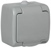 AQUATIC Розетка 1-ая с з/к откр. уст. 16А IP54    РСш12-2-А ERA12-K03-16-54 IEK