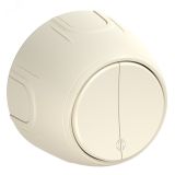 Переключатель двойной  Rotondo, цвет бежевый 7700957 OneKeyElectro