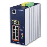 Коммутатор управляемый L3 PoE 8 портов 10/100/1000 Мб/с, 2хSFP, 1xRS232, 360 Вт 1000632370 PLANET