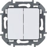 Выключатель двухклавишный INSPIRIA 10 AX 250 В~ белый 673620 Legrand