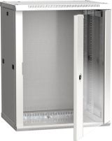 Шкаф настенный 19' LINEA W 18U 600x450мм стеклянная дверь RAL7035 LWR3-18U64-GF ITK