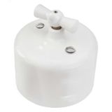 Выключатель поворотный 1 кл., белый R1-210-01 Bironi