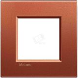 LivingLight Рамка прямоугольная 1 пост Красный шелк LNA4802RK BTicino