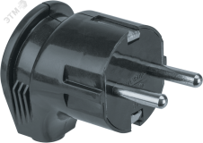 Вилка Navigator 61 363 NCA-PL04-16A-E-BL угловая с заземлением черная 20655 Navigator Group