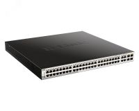 Коммутатор управляемый L2 PoE 48 портов 10/100/1000 Мб/с, 4хRJ45/SFP, 370 Вт 125523 D-Link
