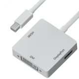 Хаб 3 в 1, Mini DisplayPort 19M на DisplayPort 20F, HDMI 19F и DVI 25+4F, 0.1 м. 1000564802 Greenconnect