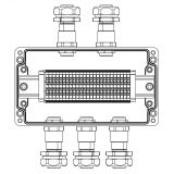Взрывозащищенная клеммная коробка из полиэстера TBE-P-04-(25xHMM.2)-2xKAEPM2MHK-20(A)-3xKAEPM2MHK-20(C)1Ex e IIC Т5 Gb / Ex tb IIIC T95°C Db IP66 / ШЗ / КЗ 1231.041.22.11D DKC