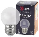Лампа светодиодная для Белт-Лайт диод. шар, прозр., 4SMD, 1W, E27 ERAWL45-E27 LED P45-1W-Е27 Б0049572 ЭРА