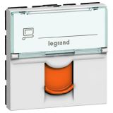 Mosaic Розетка RJ45 FTP кат.6 оранжевые шторки 076523 Legrand