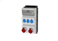 Комбинация розеток , Вход М40, клеммы, 2xCEE32A5p, 3xSchuko16A, IP44. 00-00033747 INPIN