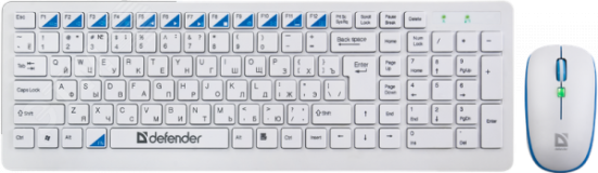 Комплект клавиатура + мышь беспроводной Skyline 895, белый 45895 Defender