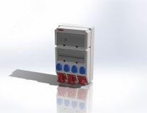 Устройство распределительное 00 настенное пластик IP44 63A корпус 297х504х177 серый 00-00001848 AlpenBox
