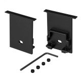 Заглушка SL-COMFORT-3551-F BLACK c отверстием (ARL, Металл) 031786 Arlight