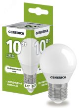 Лампа светодиодная G45 шар 10Вт 230В 4000К E27 GENERICA LL-G45-10-230-40-E27-G IEK