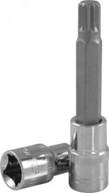 Насадка торцевая 1/2''DR с вставкой-битой SPLINE, M6, 100 мм 055742 Ombra