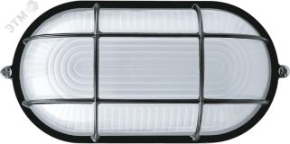Светильник НПП-60w термостойкий овальный с решеткой IP54 черный 14722 Navigator Group