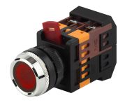 Кнопка ABLFS-22 красный d22мм неон/240В 1з+1р Б0045654 ЭРА
